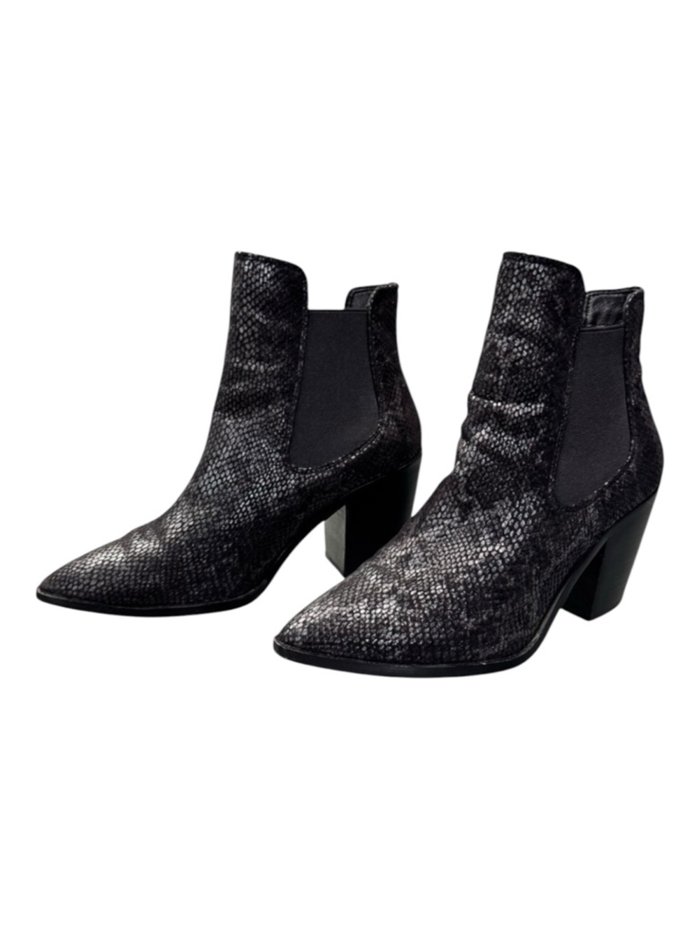Chinese Laundry Utah Snakeskin Texture Black Bootie‎ Ankle Boots